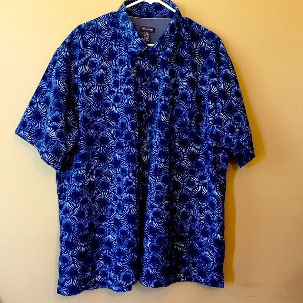 Men’s Hawaiian Shirt Blue XXL